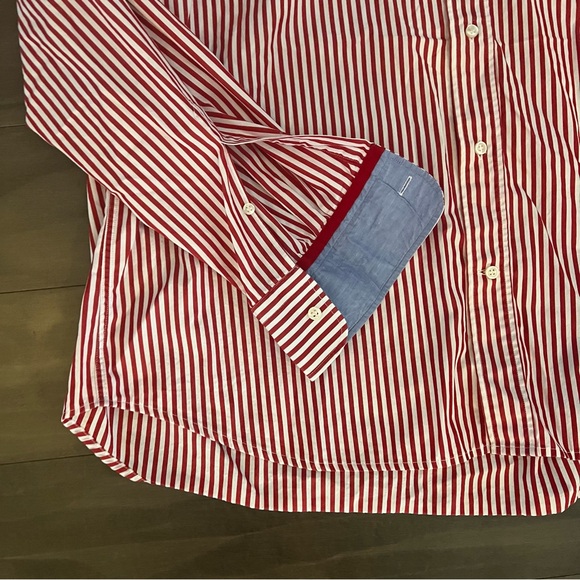 Paul & Shark South Sea Yacht Club button down classic red white stripe 43  (XL) - Picture 2 of 11